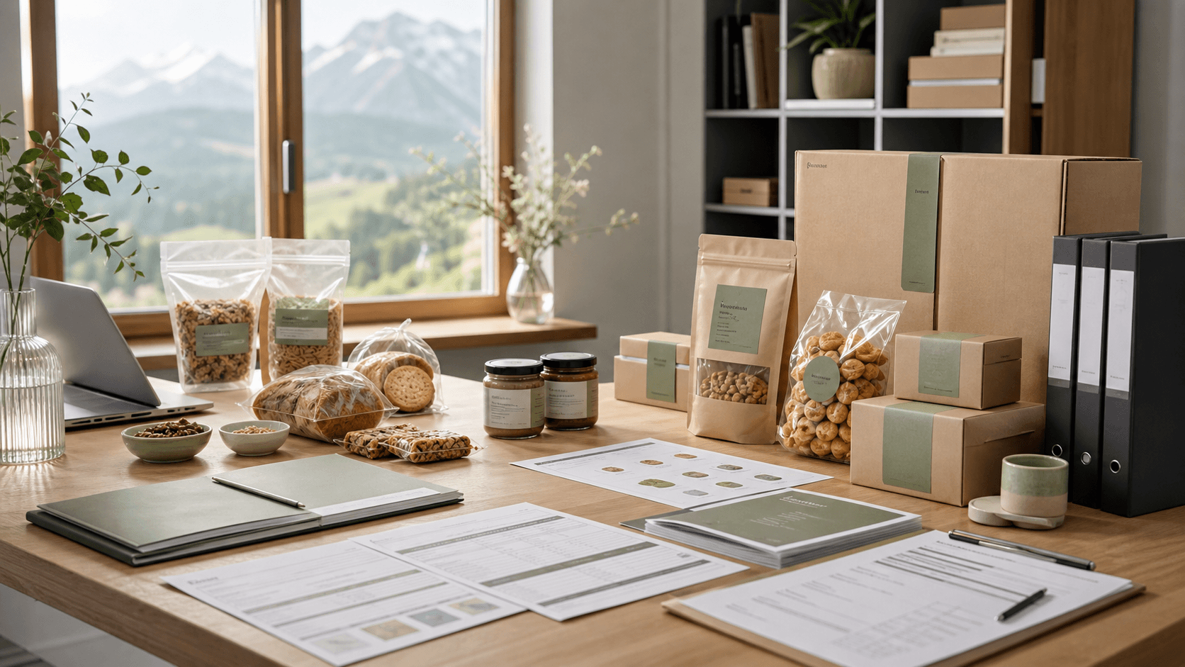 Bureau de sélection JuliSafe avec produits préemballés